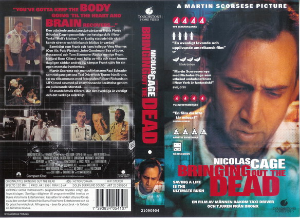 BRINGING OUT THE DEAD (VHS)